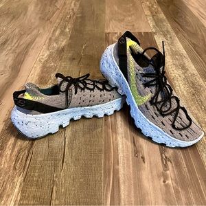 Women’s Nike Space Hippie 04 Grey Volt Size: Womens: US 9.5 Mens: US 8
